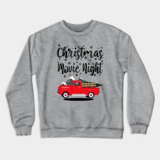 Christmas Movie Night Crewneck Sweatshirt